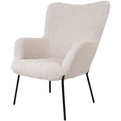 Rosemarie teddy fauteuil gebroken wit