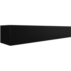Meubella - TV-Meubel Flame XL - Mat Zwart - 180 cm