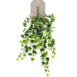 Ivy hanging bush green/white 70 cm kunstplant - Emerald