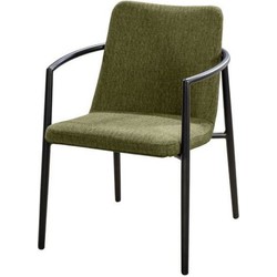 Youkou dining chair alu black/emerald green - Yoi