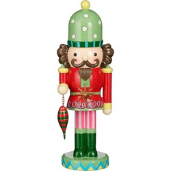 House of Seasons Kerstversiering Nutcracker - 12x10.5x35 cm - Polyresin - Groen