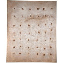 PTMD Wandpaneel Porty - 122x5x152cm - Canvas - Bruin
