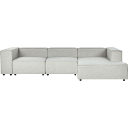 Beliani APRICA - Modulaire Sofa-Grijs-Linnen