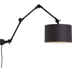 Hang-/Wandlamp Amsterdam - Zwart/Zwart - 100x32x85cm