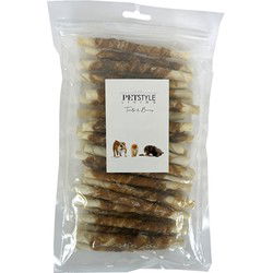 PETSTYLE LIVING GEDRAAIDE STICK MET EEND 12,5 CM 30 ST