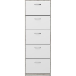 Schoenenkast 5 kleppen Step - L58,5 x H168,5 cm