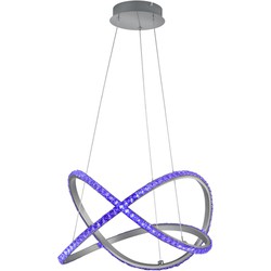 Moderne Hanglamp  Rubin - Metaal - Zilver