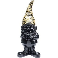 Kare Decofiguur Gnome Standing Black Gold 46cm