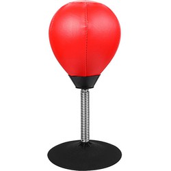 Decopatent® Boksbal tafelmodel - Stressbal - Mini bokszak - Punching Ball - Tafel boksbal bureau op voet - Volwassenen & Kinderen