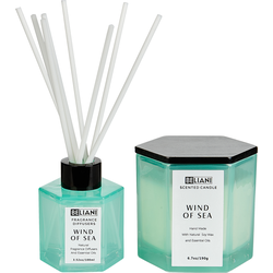 Beliani CLASSY TINT - Geurkaars-Blauw-Soja wax