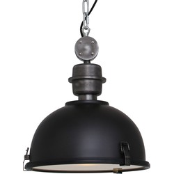 Stoere Industriële hanglamp Steinhauer Bikkel Staal