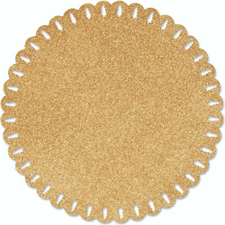 Unique Living | Placemat Xmas | Rond | Polyester | Geel | Ø38cm
