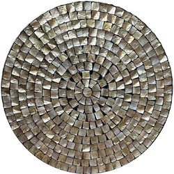 PTMD Nikael Bronze round poly shell bamboo wall panel S