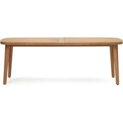 Kave Home - Maset 100% buitentafel in massief eucalyptushout 225 x 100 cm FSC