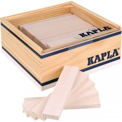 Kapla Kapla  houten bouwplankjes 40 wit in kistje