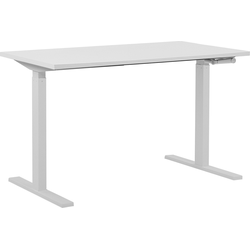 DESTIN - Verstelbaar bureau - Wit - Spaanplaat