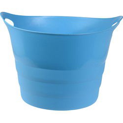 Flexibele emmer - blauw - 43 liter - kunststof - 45 x 38 cm - Wasmanden