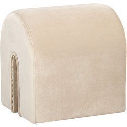 Beliani MODOC - Poef-Beige-Fluweel