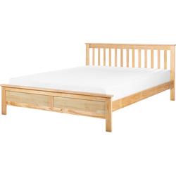 MAYENNE  - Tweepersoonsbed - Lichtbruin - 160 x 200 cm - Dennenhout