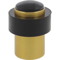 AMIG Deurstopper/deurbuffer - 1x - D30mm - inclusief schroeven - goud - Deurstoppers