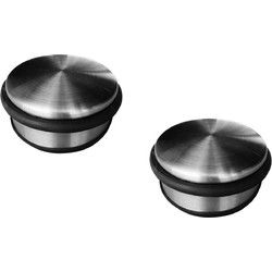 Benson Deurstopper - Pakket van 2x stuks - RVS - 4,5 x 11 cm - 1 kg - Deurstoppers