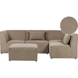 Beliani LEMVIG - Modulaire Sofa-Beige-Corduroy