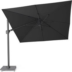 Zweefparasol Challenger Zijwaarts Kantelbaar (T2) premium 3x3 meter Faded Black zonwering