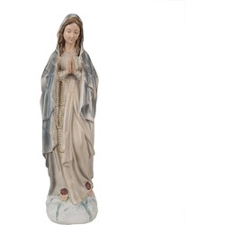 Clayre & Eef Beeld Maria 35 cm Grijs Polyresin Woondecoratie