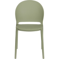 Tuinstoel Kunstof Groen - Zitdiepte 43cm - 52x45x82cm - Sjoerd - Set van 4