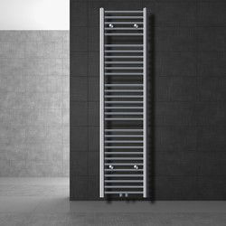 Badkamerradiator Sahara 400x1800 mm chroom recht met middenaansluiting