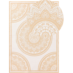Beliani HUBLI - Buiten tapijt-Beige-Polypropyleen