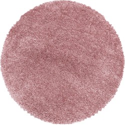 Tapijtenloods Pearl Soft Rond Hoogpolig Vloerkleed Roze- 200 CM ROND