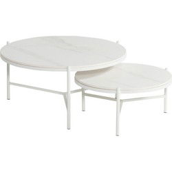 Carson koffietafel wit dia. 8 H 38 cm