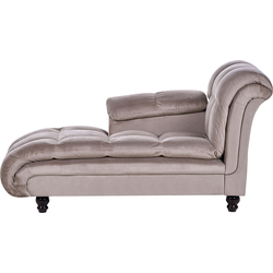 Beliani LORMONT - Chaise longue-Bruin-Polyester