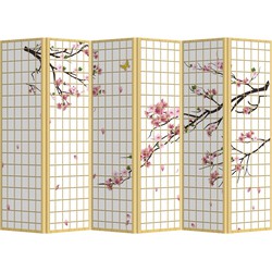 Fine Asianliving Kamerscherm B240xH180cm 6 Panelen Sakura