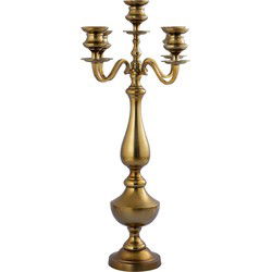 PTMD Manuelle Kandelaar - 39x39x77 cm - Aluminium - Goud