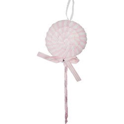 Clayre & Eef Kersthanger Lolly Roze Kunststof