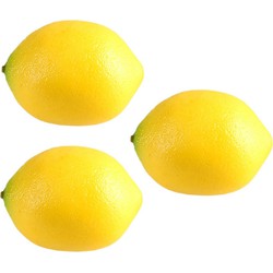 5x stuks citroenen nepfruit/namaakfruit van 7 cm - Kunstbloemen