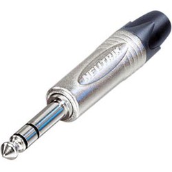 Neutrik jack plug connector, 3-polig mannelijk, 6.3mm, vernikkeld - Velleman