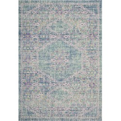 Safavieh Boho Chic Indoor Woven Area Rug, Windsor Collection, WDS311, in Spa Blue & Multi, 152 X 213 cm