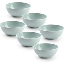 Plasticforte kommetjes/schaaltjes - 6x - kunststof - 12x5cm- mintgroen - Kommetjes