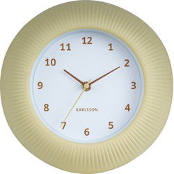 Karlsson - Wandklok Tender Rib - Zachtgeel- Ø25cm
