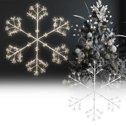 Kerstdecoratie LED Sneeuwvlok met 384 warm witte LED's IP44 120 cm