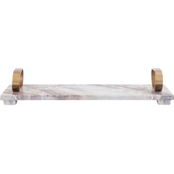 PTMD Plateau Lieka - 46x18x8 cm - Marmer - Goud