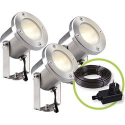 Garden lights catalpa set spot 12 v 3 st. 190 lm 3 w 3000 k