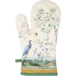 Clayre & Eef Ovenwant 18x30 cm Beige Katoen Tropisch Motief