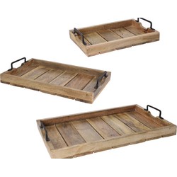 Houten Dienblad Set 3 st.