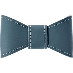 SAZZZ VLINDERSTRIK GLAMPER CLASSIC LEER LICHTBLAUW L VOOR HALSBAND 3 CM