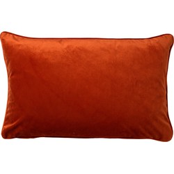 Dutch Decor FINN - Sierkussen 40x60 cm - velvet - effen kleur - Potters Clay - oranje - Dutch Decor
