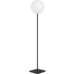 Kave Home - Dinesh solar staande lamp voor buiten van zwart staal 120 cm